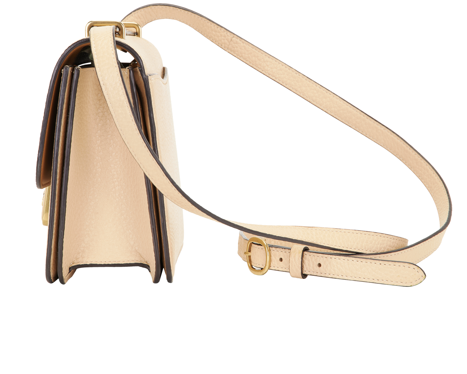 Alie Shoulder Bag, &pound;210, Handbags, Beige, Leather, Bottom view